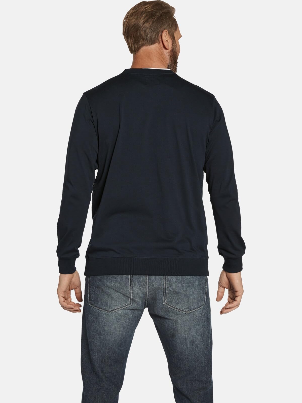 Jan Vanderstorm Herren Doppelpack Sweatshirt Botu | 2er-Pack | rundhals | reine Baumwolle | große Größen L-7XL