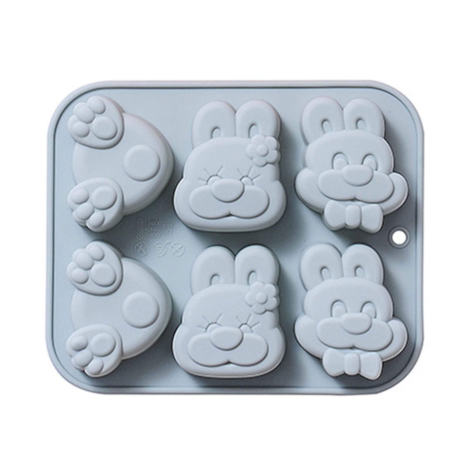 Tsophreniq 6 Cavity 3D Kitchen Baking Mold Silicone Cake Decorating Tools Fondant Chocolate Biscuits Mold Molds for for Decorations Decorating Pastry Shapes for Epoxy Resin Cakes Resin Food