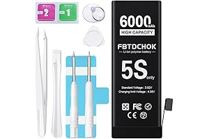 6000mAh Upgraded Replacement Battery Compatible with iPhone 5S / 5C