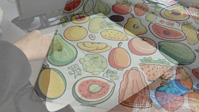 Tabla de cortar de vidrio templado Sublimación, textura resistente al calor con pies antideslizantes para cocina miniatura 7