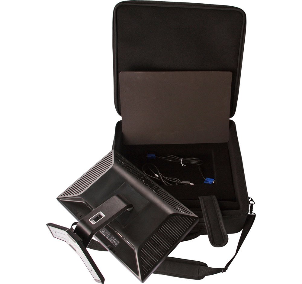 Gator Cases Estuche Ligero para Monitores de Pantalla Plana con Almacenamiento de Cables y Correa de Hombro Removible (G-MONITOR2-GO22)