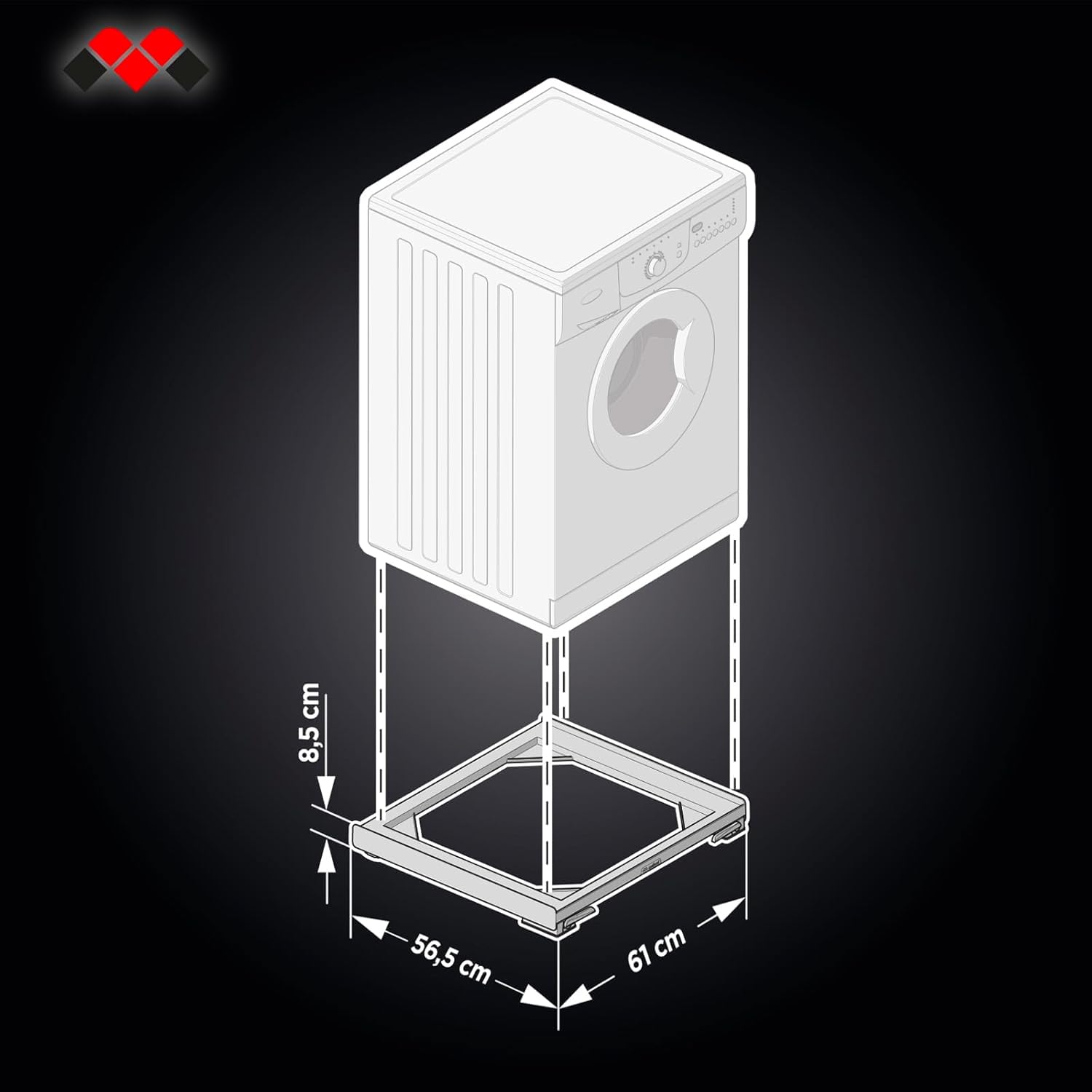 Meliconi BASE MOVE BLACK SIOC – Bild 2