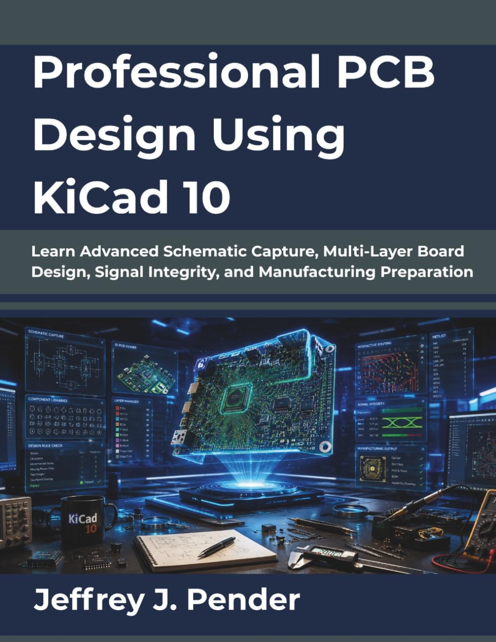 Professional PCB Design Using KiCad 10: Learn Advanced Schematic Capture, Multi-Layer Board Design, Signal Integrity, and Manufacturing Preparation
