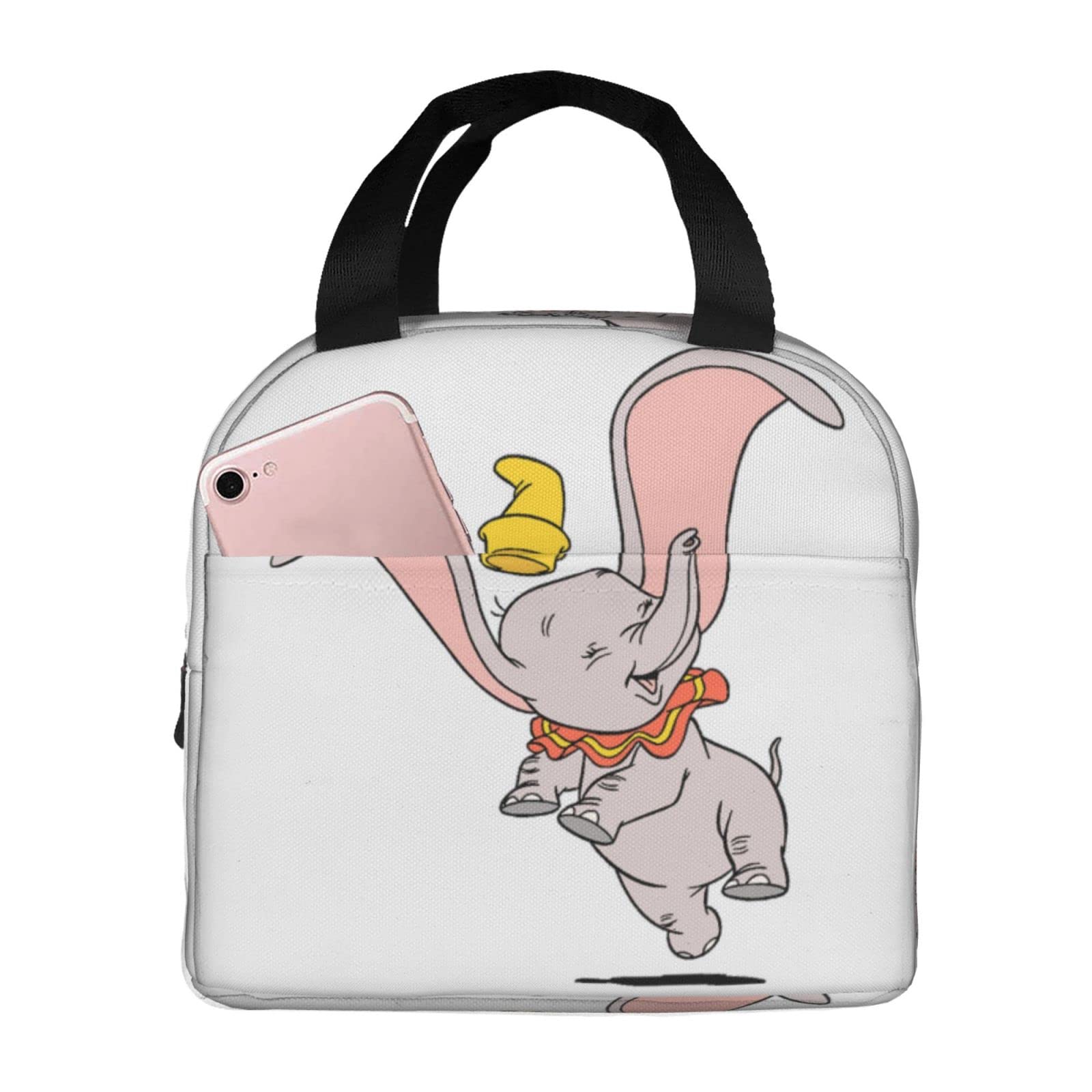 Amazon｜ディズニー ダンボ ランチバッグ 保冷 がま口 ジッパー付き