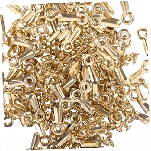 Image of 160Pcs Picture Frame Backing Clips with Screws Easy Installation Turn Buttons for Hanging Photos and Crafts Versatile Frame Fixing Hardware
