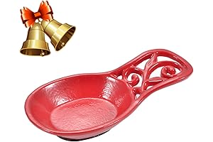 Red Kitchen Spoon Rest Cast Iron Utensil Rest