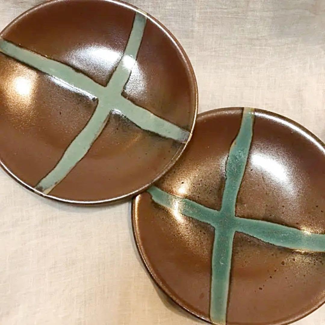 淡桜色5寸皿｜陶器｜鈴木宏美｜益子焼｜和食器通販｜うちる｜和食器の皿、鉢、飯碗など 益子焼 5寸皿 セット