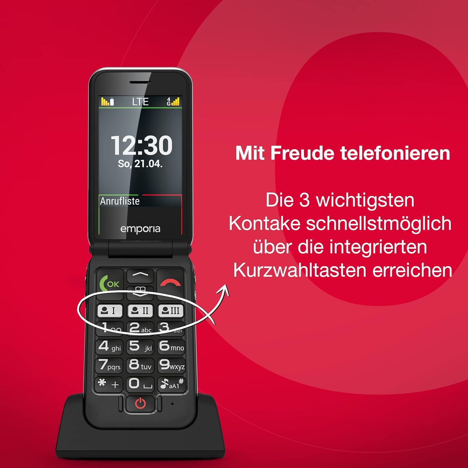 Eporia Joy LTE V228 4G Flip-Handy für ältere enschen. 2,8 Zoll Eporia Joy LTE V228 4G Flip-Handy für ältere enschen. 2,8 Zoll