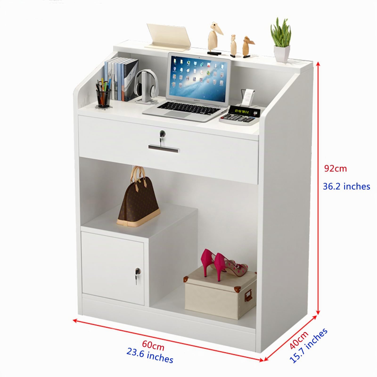 Mostrador De Caja, Escritorio De Recepción para Oficina O Restaurante Simple Y Moderno, Recepción Pequeña, Gabinete De Cajero para Tienda, Mostrador De Recepción para Peluquerías