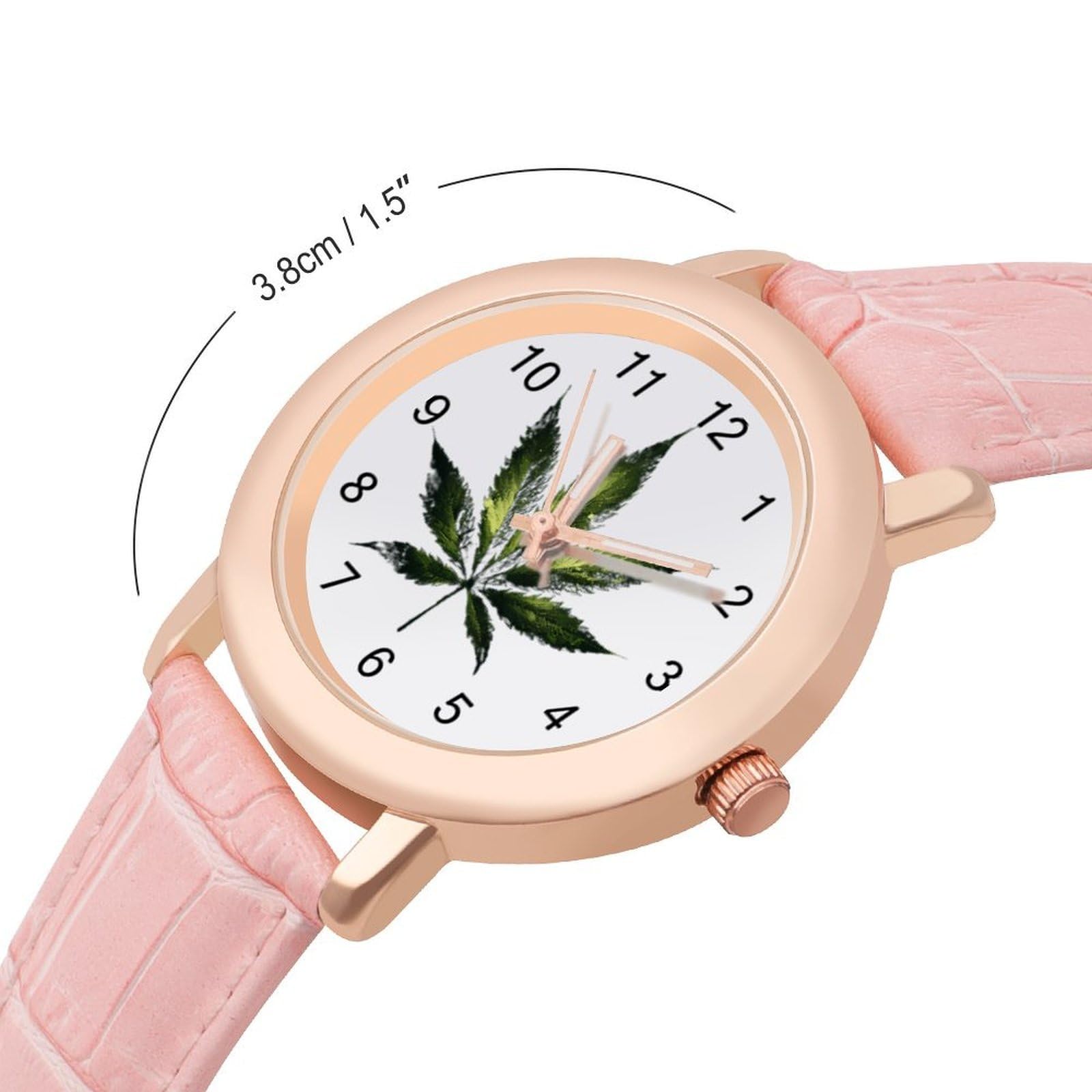 Weeds Damen-Armbanduhr, leicht ablesbar, flexibel, drei Zeiger, rundes Gehäuse, Quarzuhr für kleine Handgelenke