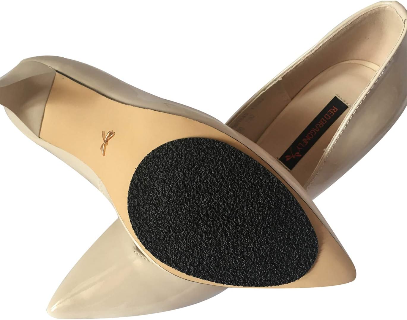 Sole Sticker the Protector for Christian Louboutin Heels, Jimmy Choo, Ladies Heels Non-skid pads 2.6INX3.7IN (PACK OF 4) Black