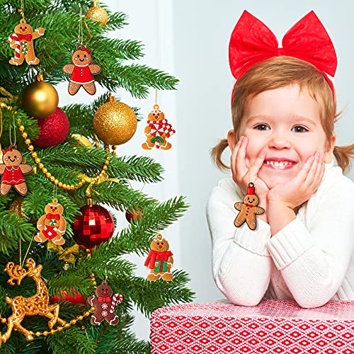 Christmas Gingerbread Decor Plastic Christmas Gingerbread Ornaments Mini Gingerbread Man Ornament Christmas Tree Ornaments Hanging Gingerbread For Christmas Tree Decor (24 Pieces) #TOP5