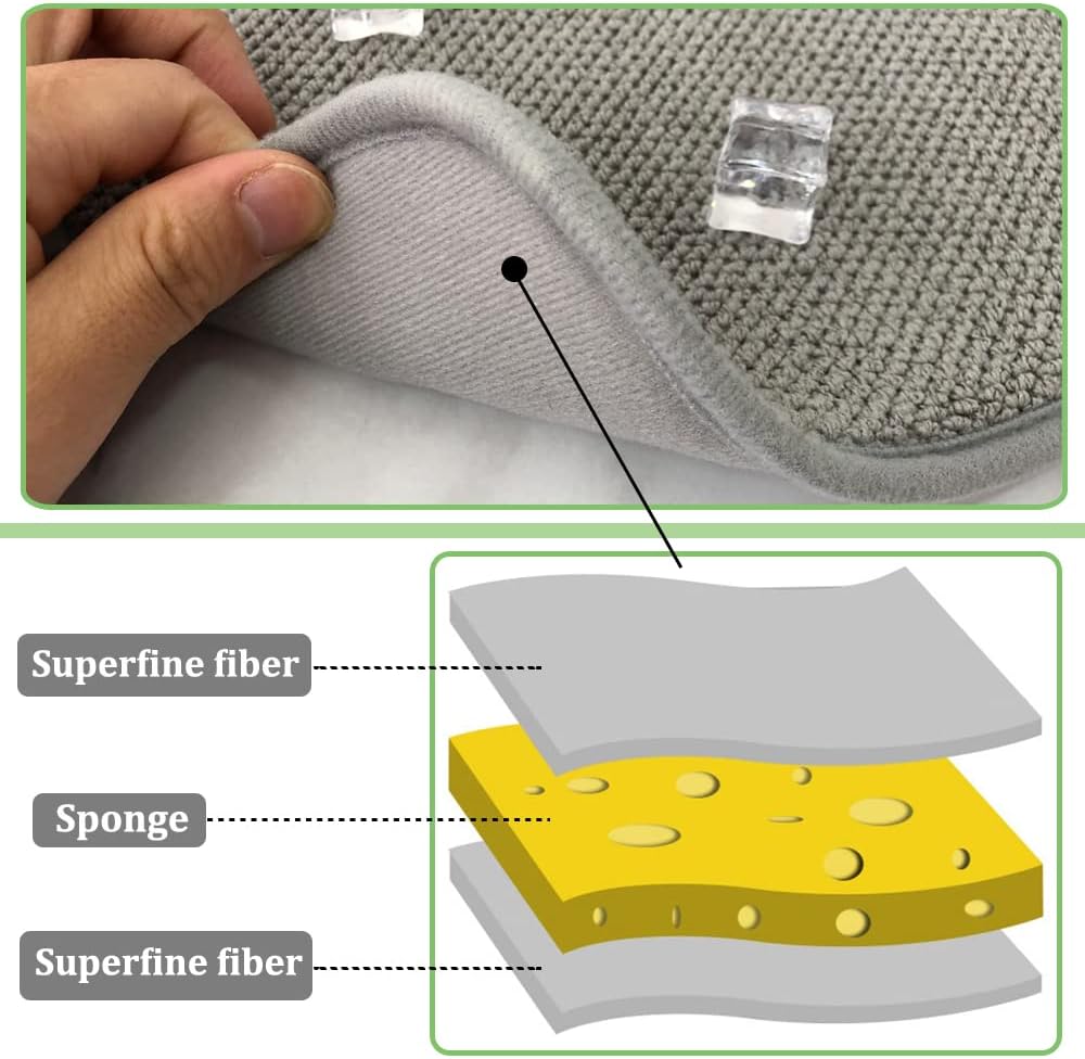 Dish Drying Mat, Absorbent Microfiber Dishes Drainer Mats for Kitchen