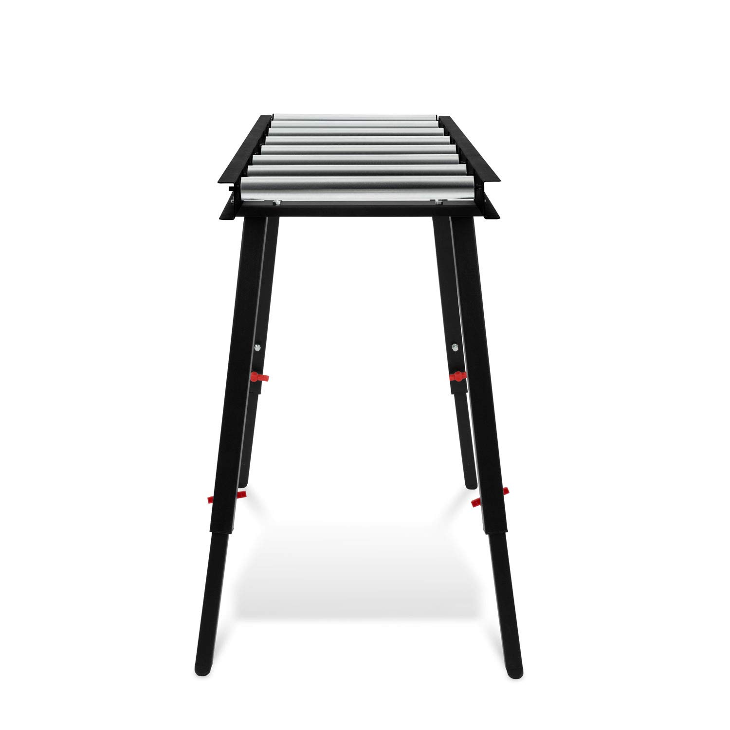 EBERTH Trasportatore a rulli, altezza regolabile, portata 300 kg, lunghezza di trasporto x larghezza 120x40 cm, 8 rulli con Ø 38 mm, distanza tra i rulli 12 cm, nastro trasportatore
