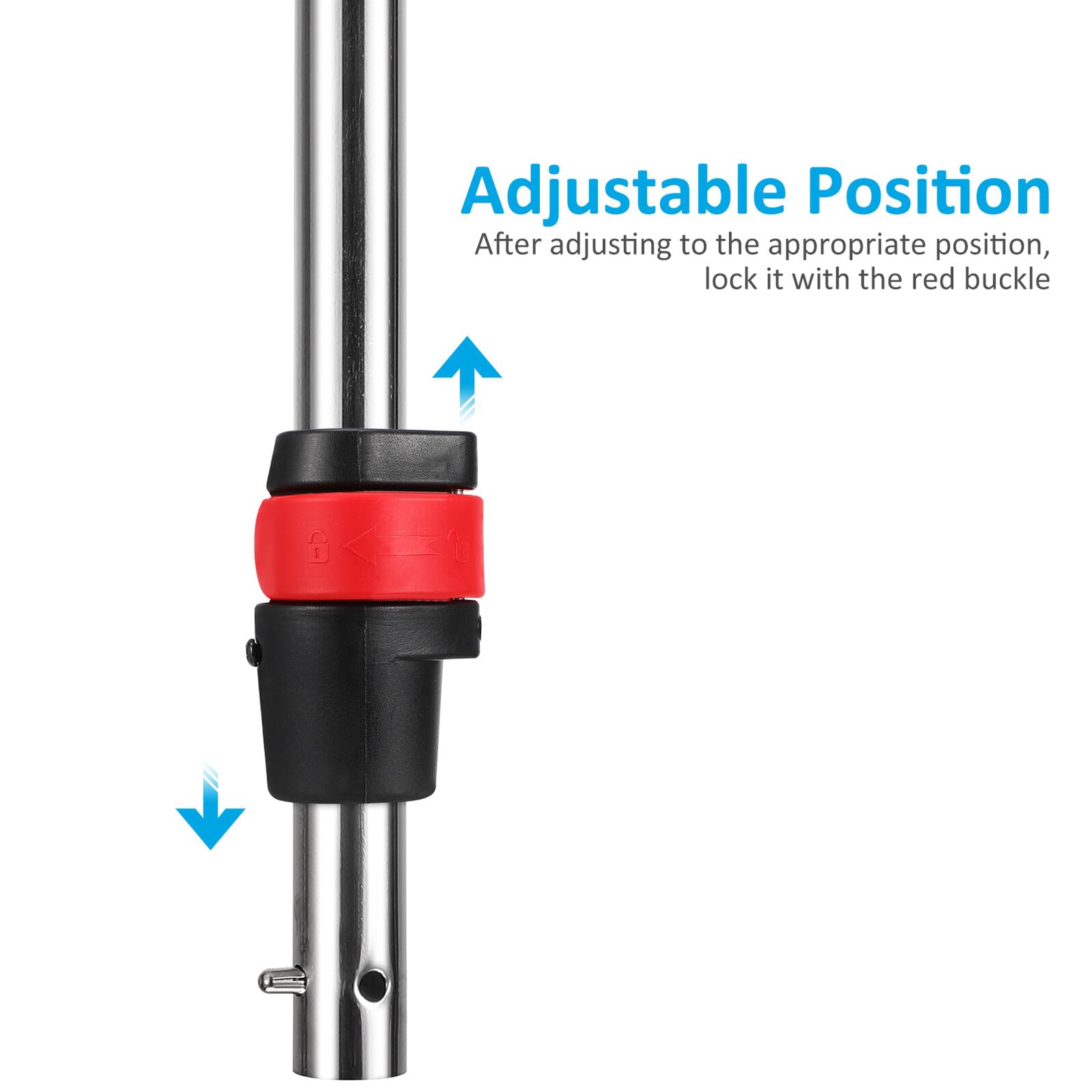 Maniglia del Passeggino in Acciaio Inossidabile Impugnatura Confortevole e Fissaggio Rapido per Accessori Pratici Compatibile Passeggini Standard da 25mm