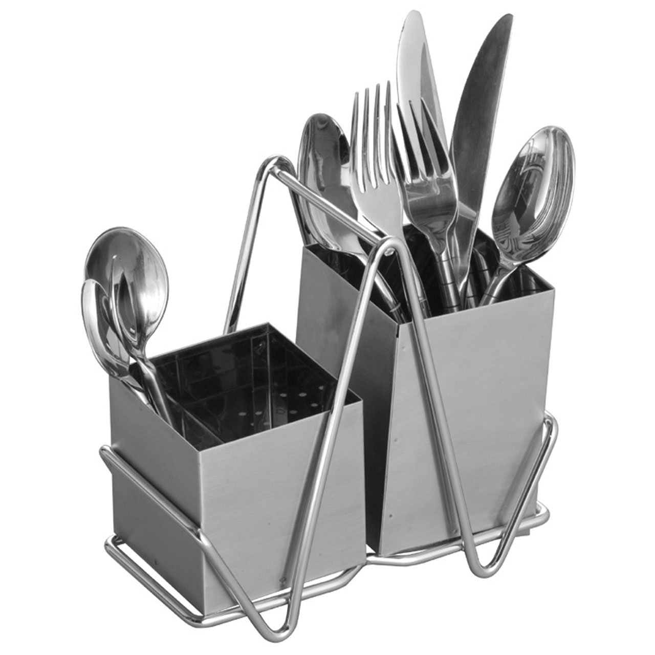 Premier Housewares Cutlery Caddy - Stainless Steel