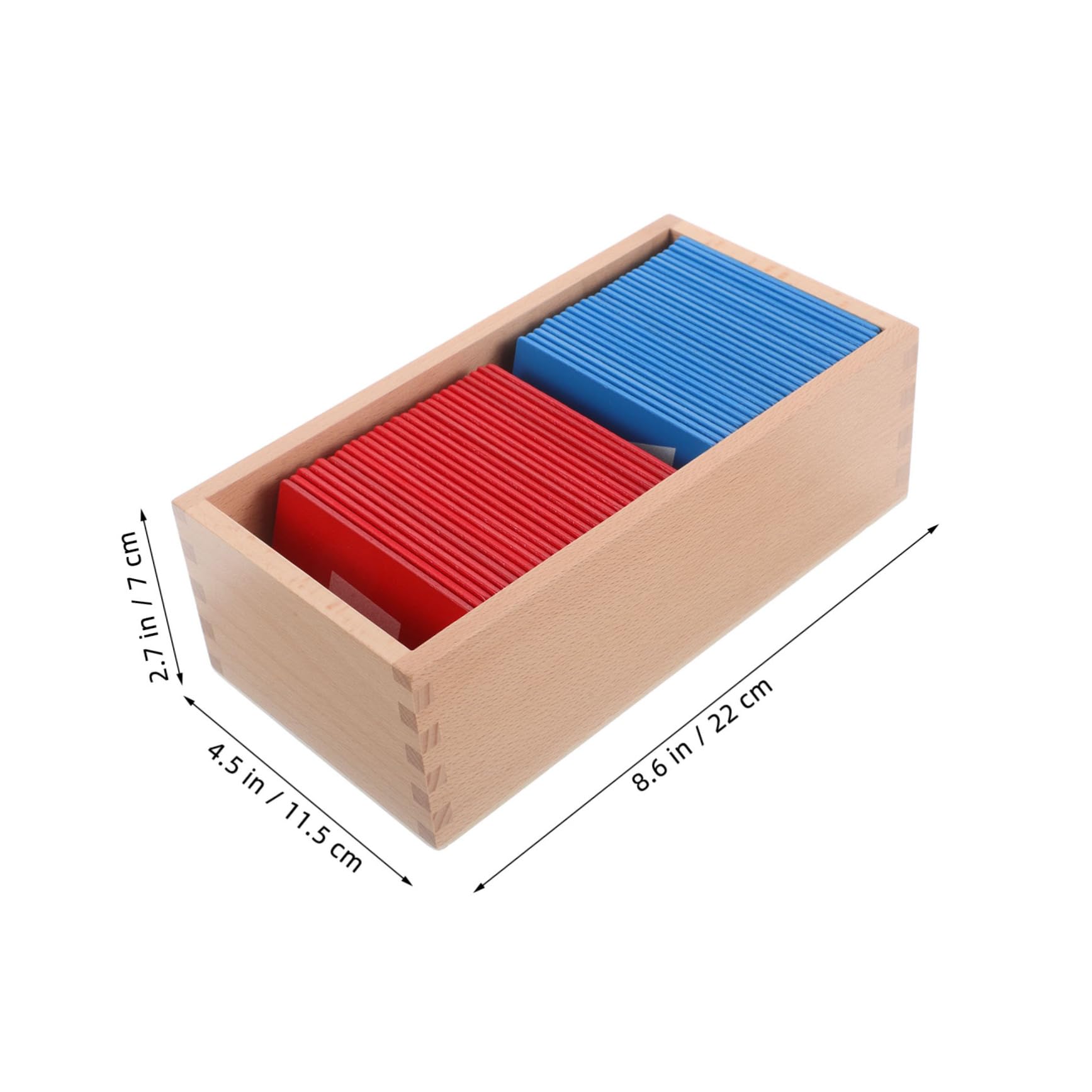 ERINGOGO Set Montessori di Lettere in Sabbia Colorata Rosso e Blu su Tavola di Legno per Ragazzo Ragazza, Materiale Educativo per Sviluppo Linguistico e Apprendimento a Casa o Asilo