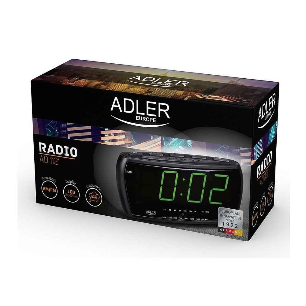 Radiowecker Uhrenradio Uhr Wecker AM/FM Radio Helligkeitsregler mit extra großem Display