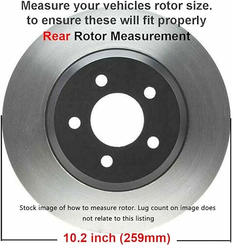 Miniatura 4 de Detroit Axle - Kit de freno trasero para Toyota Prius 2010-2022 2012-2015 Prius Plug-In 2011-2017 Lexus CT200h Reemplazo de rotores de freno de