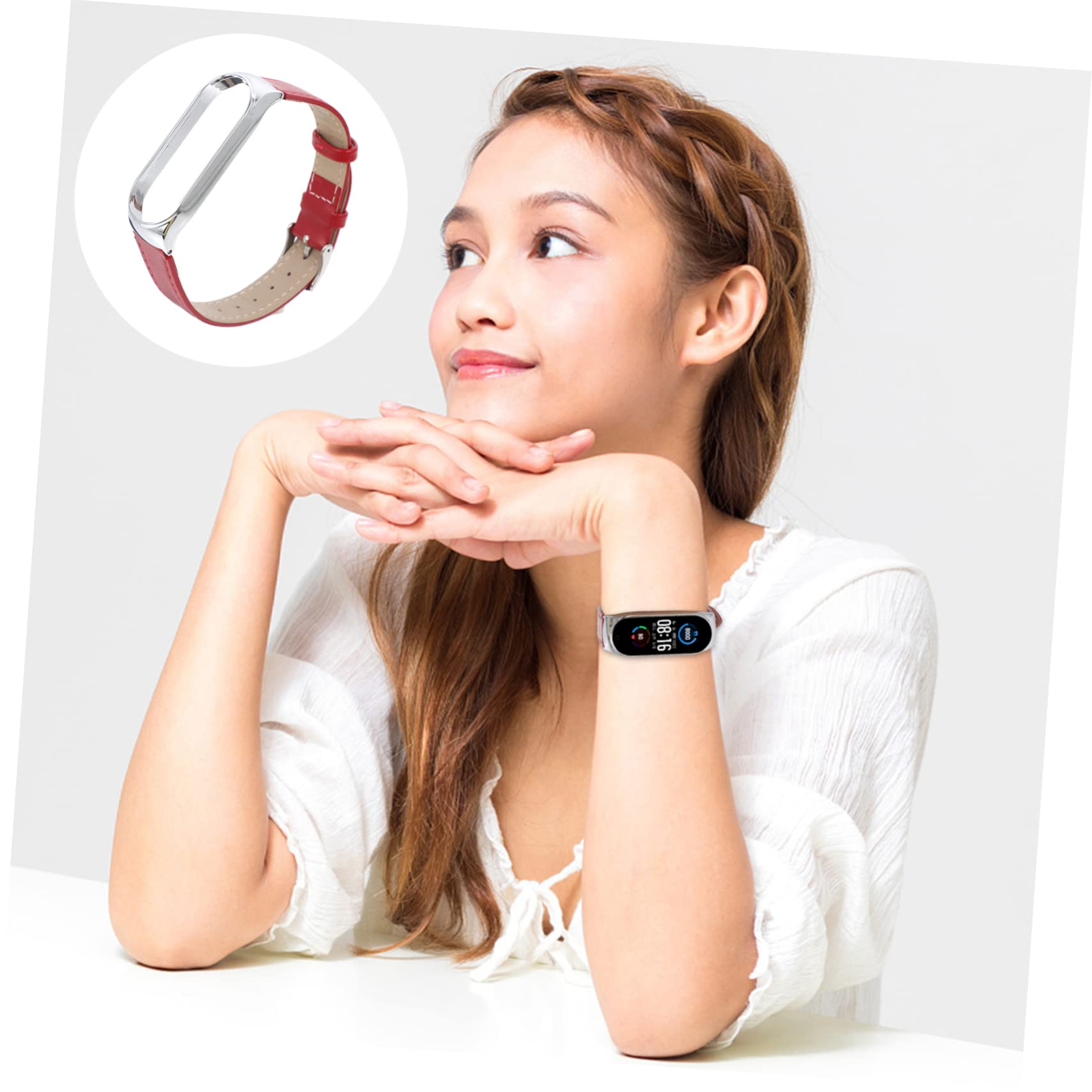 Gatuida 3Pcs Correa Reloj Inteligente Para Mujer Correa De Reloj De Liberación Rápida Reloj Digital Para Mujeres Relojes De Moda Para Mujeres Mi 5 Correa De Reloj 5 Mijo 5 Pulsera Piel