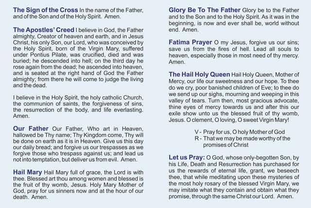 How to Pray the Rosary Prayer Card LAMINATED (3-pack), with a Bonus Holy Card of Jesus and the Footprints Story - Image 2