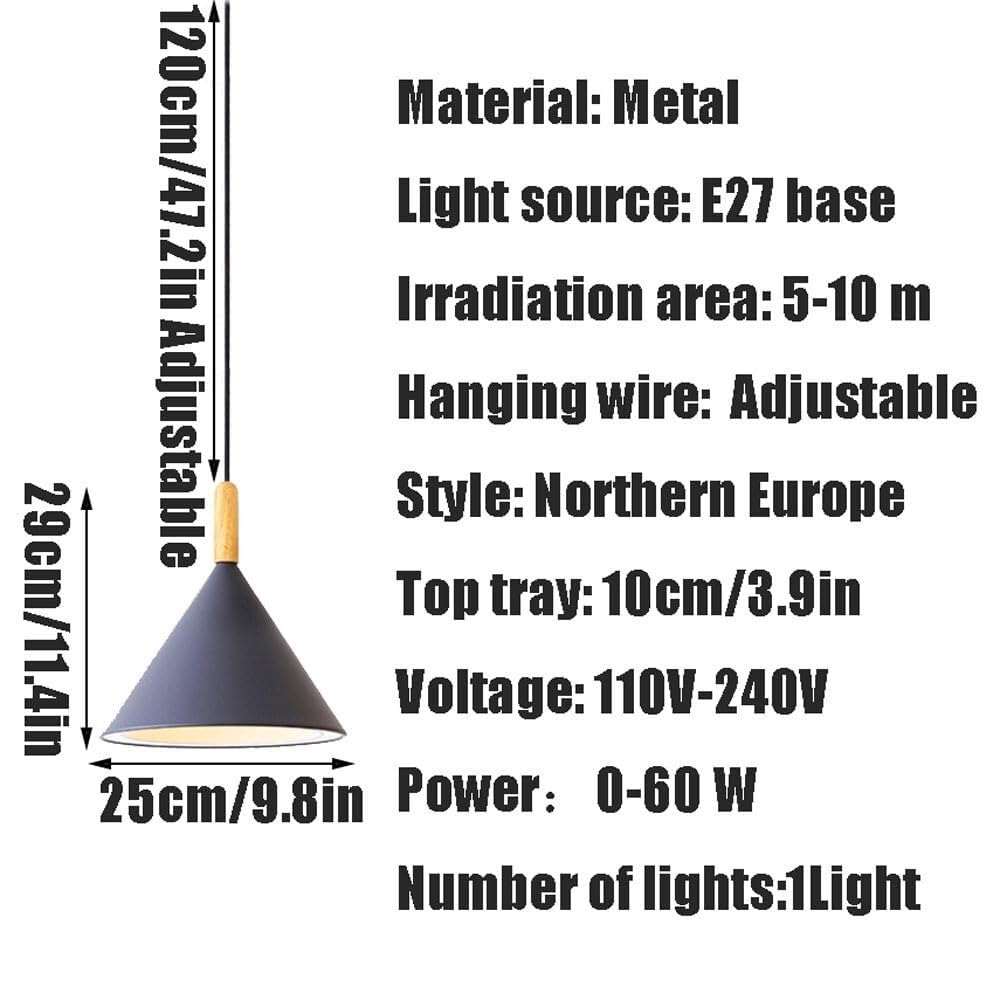 Lámpara de araña metálica de Estilo Industrial Moderno con Casquillo E27, lámpara Colgante de un Solo Cabezal, luminaria de Techo, lámpara Colgante para decoración de Sala de Estar