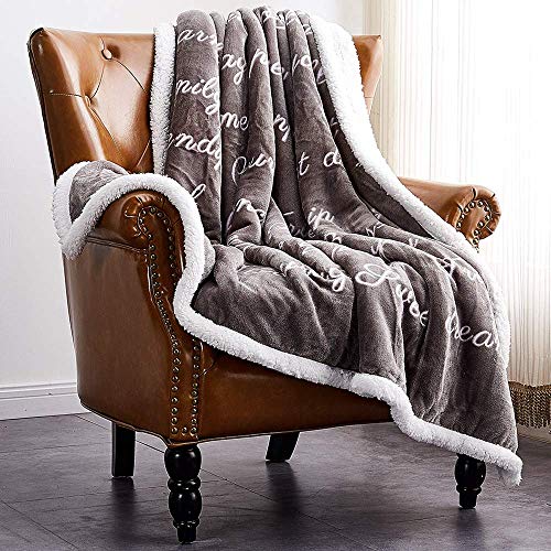 Rose Home Fashion RHF Super Soft Fleece Sherpa Comfort Caring Gift Throw Blanket