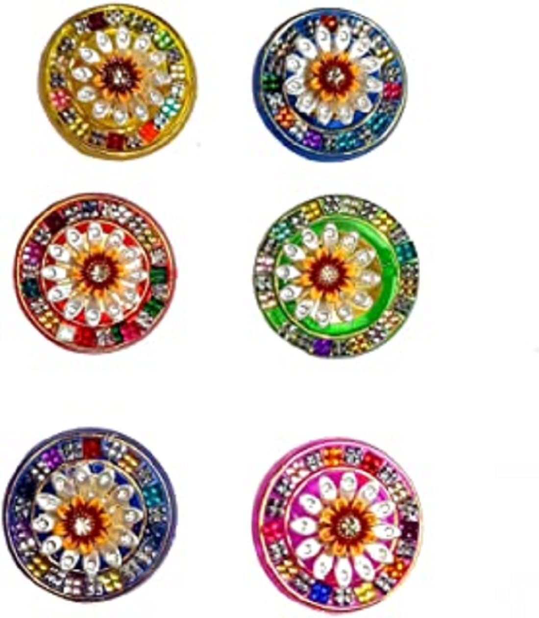 Shivoham Trendy Fashion Assorted multi Colours Set of 6 Dupatta, Saree Ethnic Safety pins Jewellery Women(Sp1)-picture-45