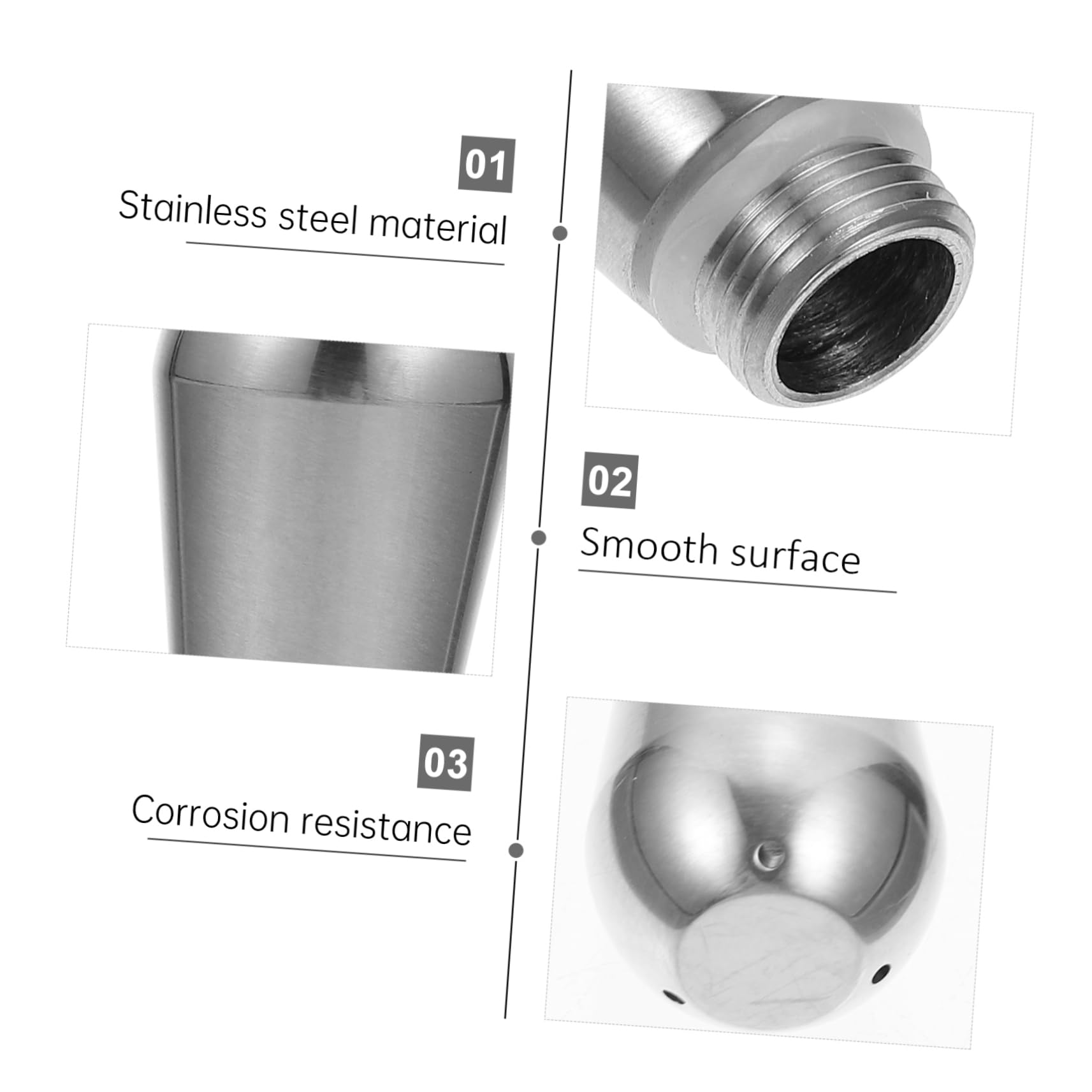 Cabilock Cafetera Espresso 3 Piezas boquilla de vapor accesorios para cafeteras leche accesorios de café maquina de cafe accesorio para cafetera caños de cafetera de acero inoxidable Metal