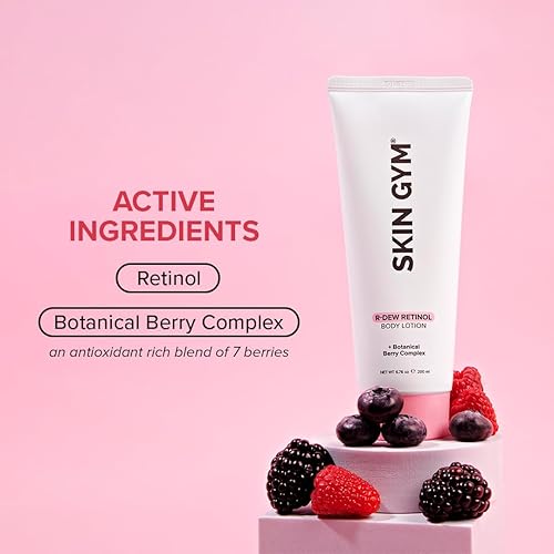 Miniatura 2 de SKIN GYM Loción corporal de retinol, loción hidratante antienvejecimiento para el cuerpo, reduce la apariencia de arrugas, líneas finas, 6.76 onzas