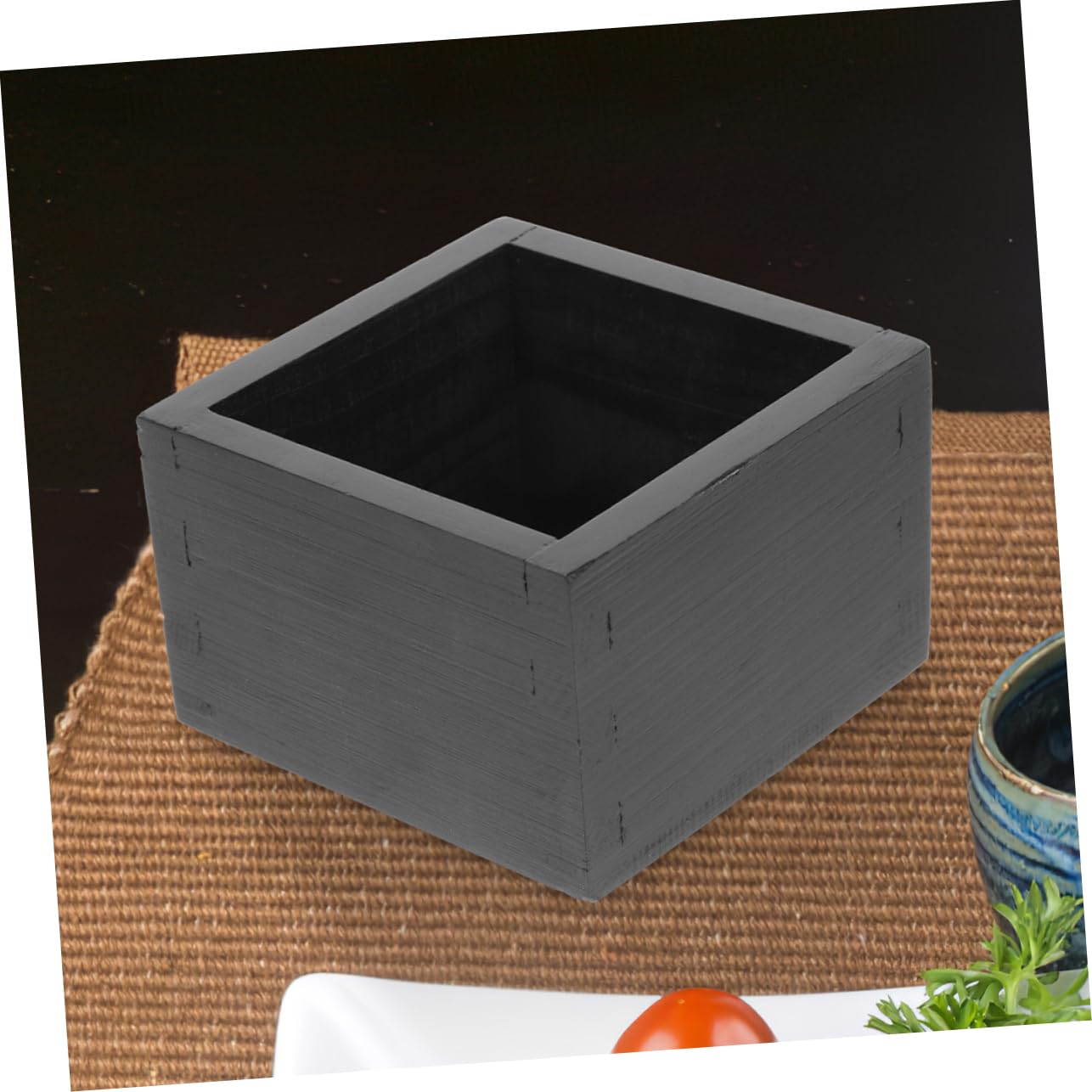 Boîte à Saké Masu Japonaise En Bois Carrée - Traditionnelle Pour Verre Ou Tasse, Décoration Sushi & Cadeau Zen