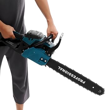Gas Powered Chainsaw, 2-Stroke 58CC 3.1HP 20Inch Handheld Cordless Petrol Chain Saw Power Head Gas Powered Chainsaw Portable Gasoline Chain Saw for Garden Pruning, Forest Logging 20In 58CC 3.1HP