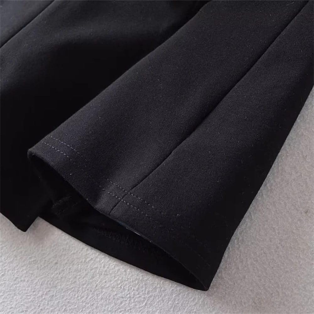 SWEPER Jupe Courte Femme - Automne Femmes Fente Jupe Asymétrique Mouche Côté Fermeture Éclair Conception Noir Une Ligne Mini-Jupe Femme Sexy Skort