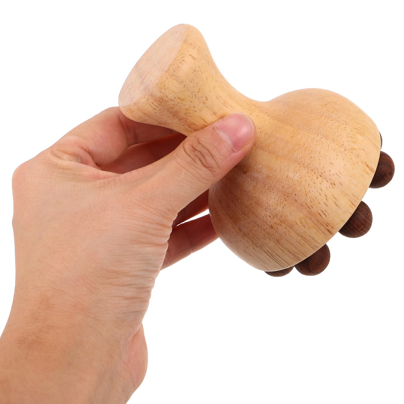 Masajeador Corporal Manual de Madera Forma de Hongo Herramienta Terapéutica para Masaje Linfático Contorno y Relajación Muscular para Cuello Espalda Cabeza y Piernas Ligero y