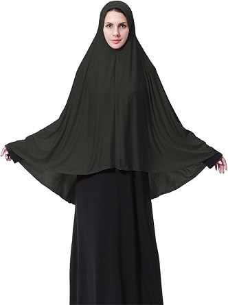 Womens Muslim Long style Hijab Black