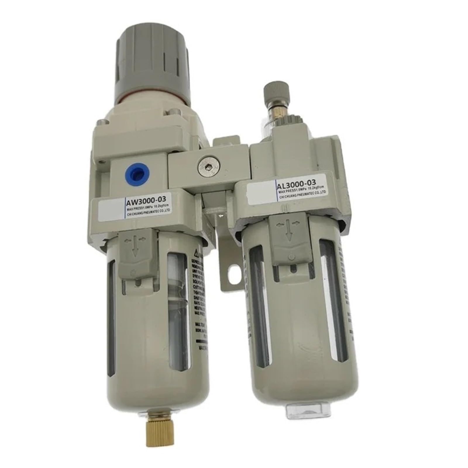 Jwvialel Ac4010-04 Air Combination Modular Filter Regulator Ac3010 Ac2010-02/03 /06 Ac5010-10 1Pcs(Ac4010-04)