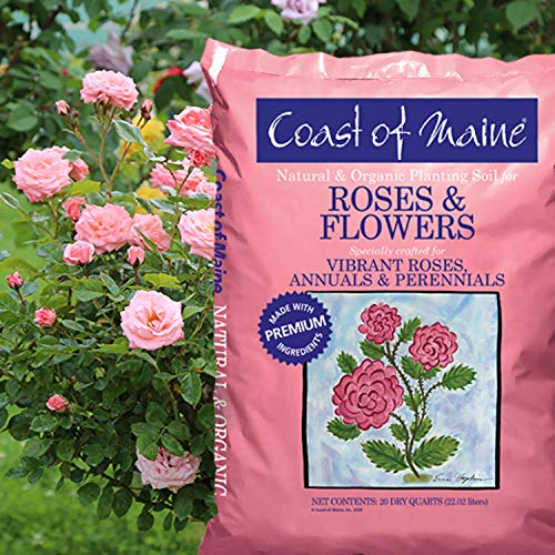 Coast Of Maine Organic Natural Gardening Compost Potting Planting Soil Blend For Roses, Other Flowers, And Plants, 20 Quart Bag #TOP1