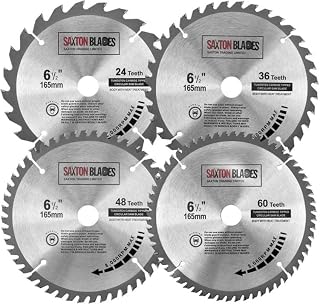 TCT165MXDSK Saxton TCT Circular Wood Saw Blades 165mm x 20mm (16mm Ring) Pack D Compatible with Bosch Makita Dewalt etc