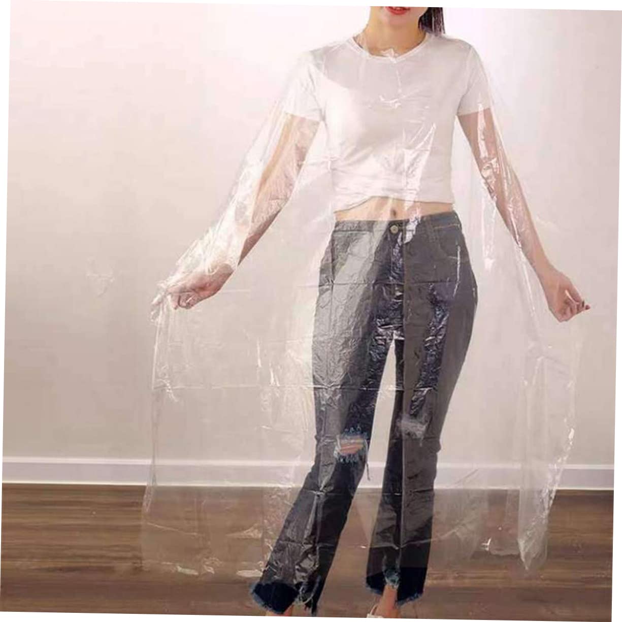 ABOOFAN 100pezzi Usa e Getta Per Tagliare i Capelli Grembiule Protettivo Per Tintura Copertura Per Vestiti Adatto Per Parrucchieri e Barbieri Casa Salone