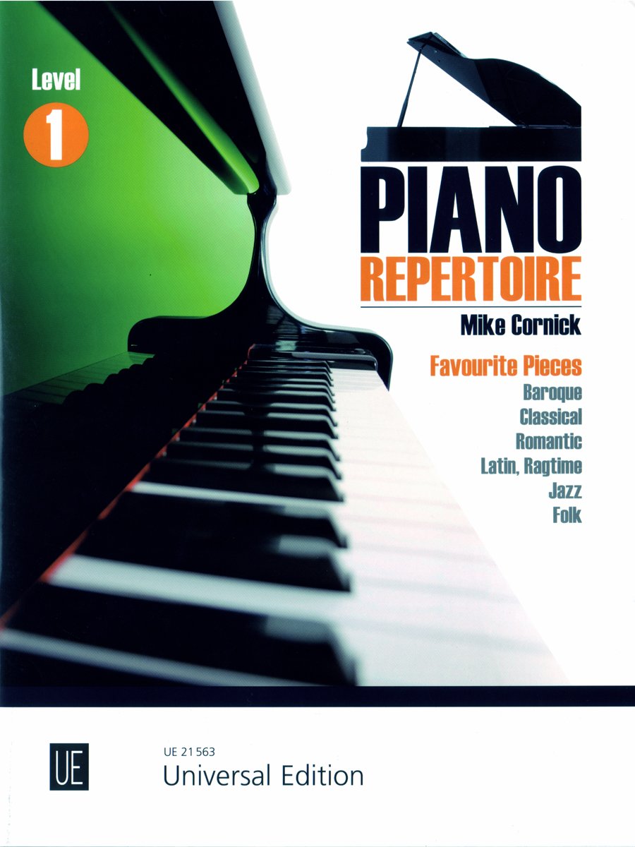 Piano Repertoire Level 1: Leichte Bearbeitungen der schönsten Stücke von Barock, Klassik, Folk und Jazz. für Klavier.