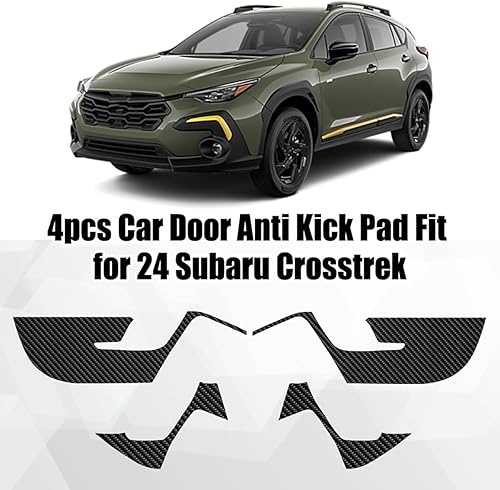 Miniatura 3 de JERBOR Almohadilla antipatadas para puerta de automóvil, calcomanía de cuero de fibra de carbono, protector de umbral de puerta de automóvil para