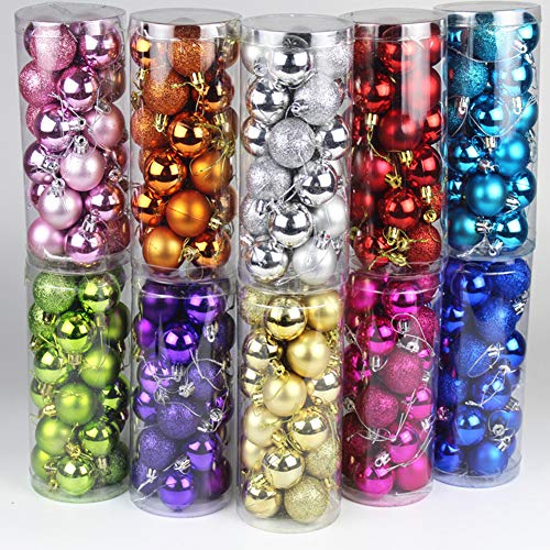 Kerstballen, 24 Stks Kerst Bal Ornamenten Onbreekbare Kerstboom Ballen Decoraties voor Vakantie Bruiloft Party Decoratie Oranje 4 cm - Afbeelding 4