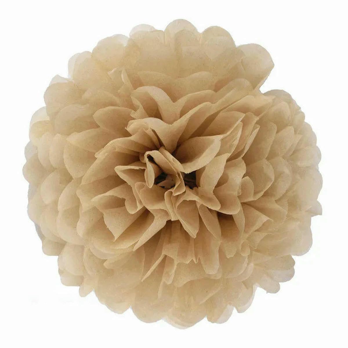 AYHTUD 5pcs 4 6 8 10 12 Inch Tissue Paper Pom Pom Poms Wedding Party Paper Pompom Flower for Wedding Decoration Pompoms Birthday Baby-tan-12 inch 30cm