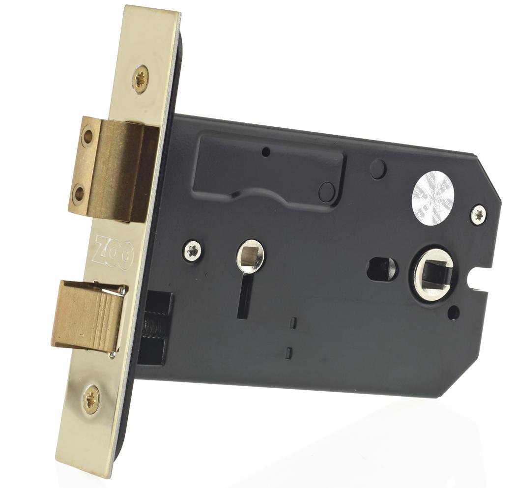 Horizontal Mortice Bathroom Lock - Satin Stainless Steel - 152mm (6 Inch) Case Depth