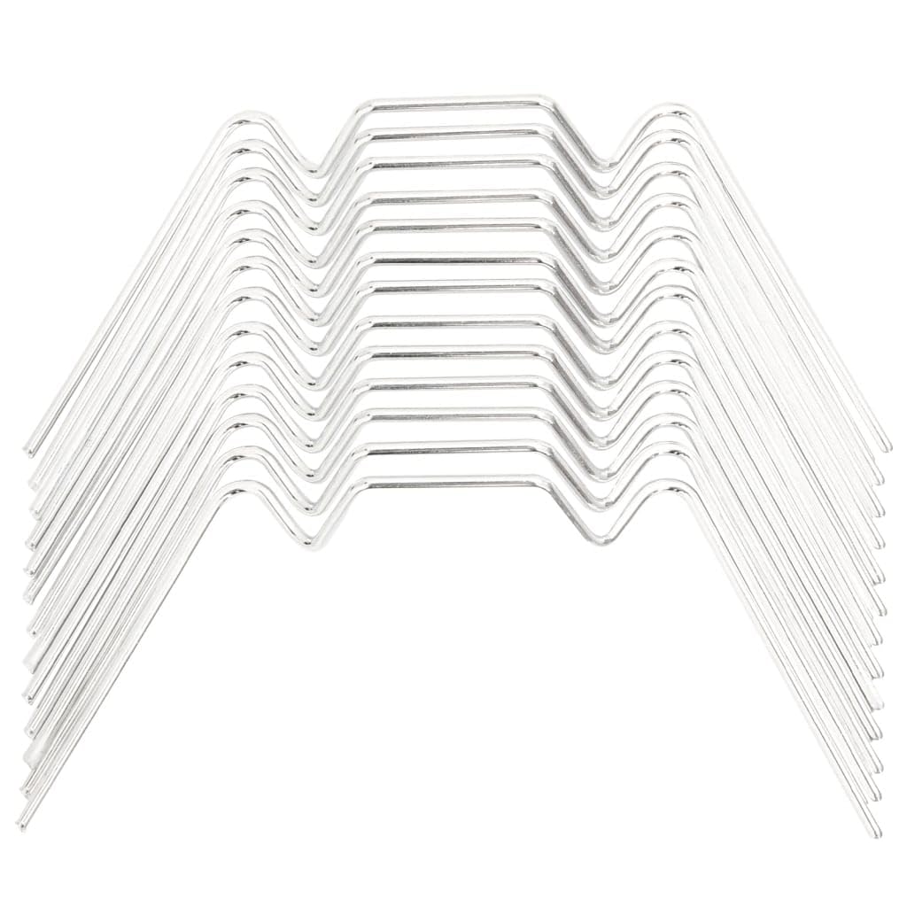 Clips de invernadero tipo W de acero galvanizado, 80 x 35 mm, 50 unidades, duraderos, resistentes a la intemperie, para invernadero, placas de cristal, plantas, protección en el jardín, balcón
