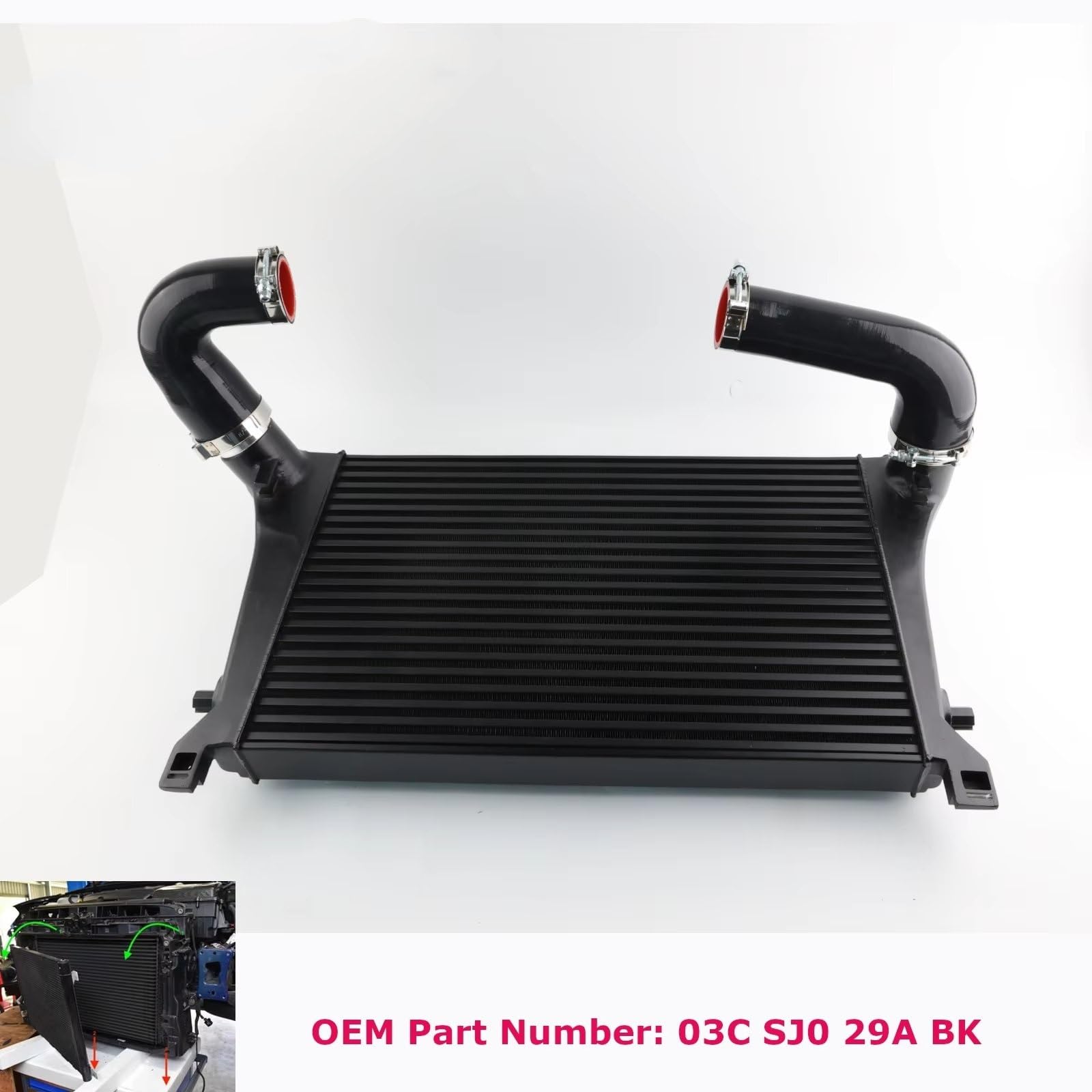 Admisión Tubo Para VW Para Golf 7 Para GTI 2,0 T Para TSI 03CSJ029ABK Kit Intercooler Mejorado Tubo Y Aleta Con Tubería Tubo De Admisión De Aire