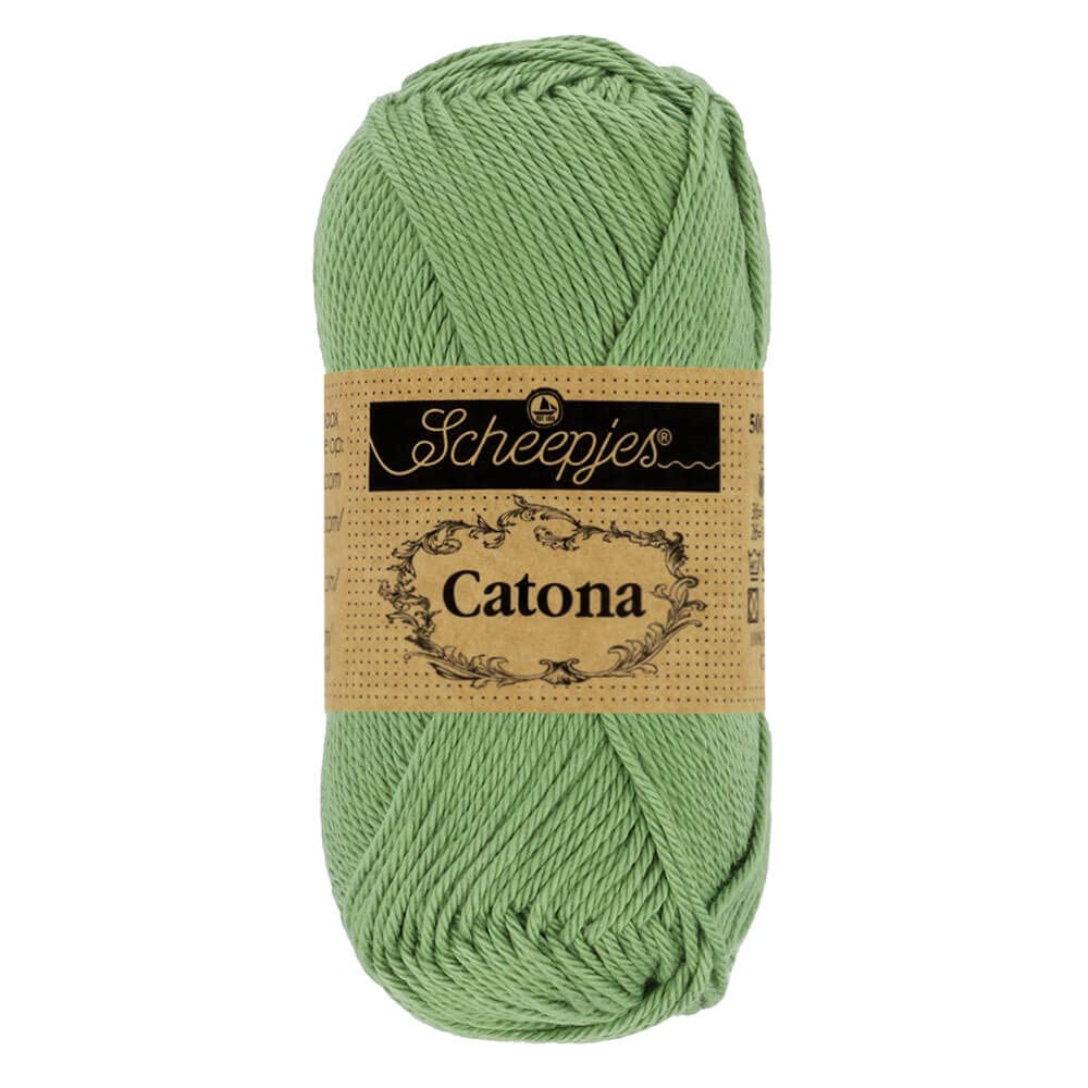 Catona 50 g Sage Green (212) Cotton Crochet and Craft Yarn, 1 Pack