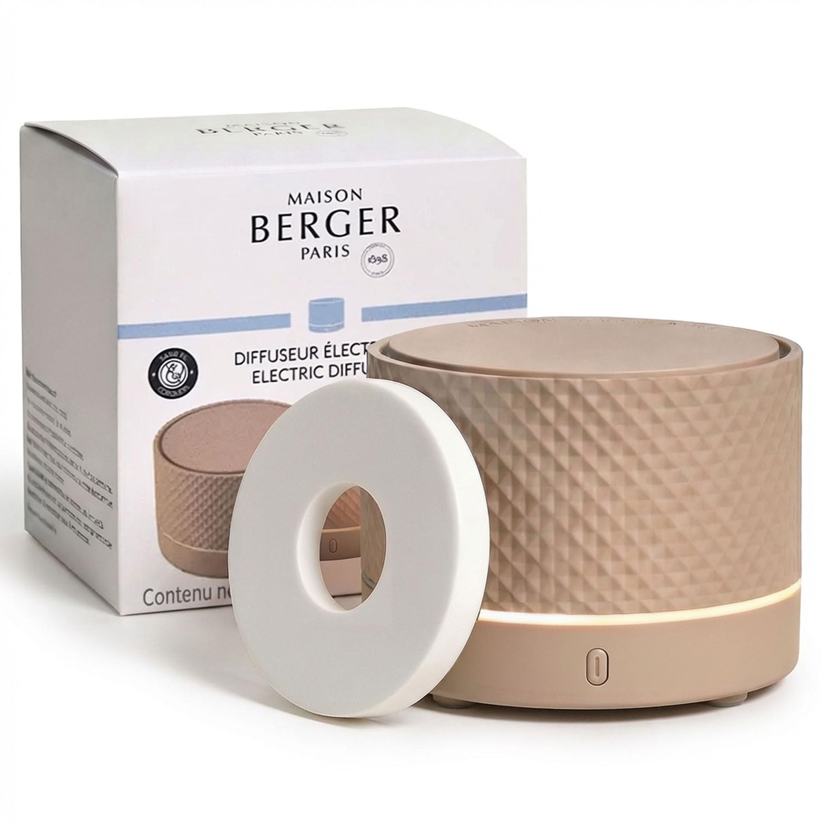 Maison Berger Sand Wireless Electric Nomadic Fragrance Diffuser With Refill, Ceramic Diffusion 6 To 8 Weeks - 2 Diffusion Modes (Sand)