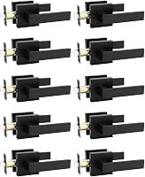 TINEWA 10 Pack Matte Black Square Passage Door Levers - Reversible Heavy Duty Zinc Alloy Handles for Closets, Hallways, Interior Doors