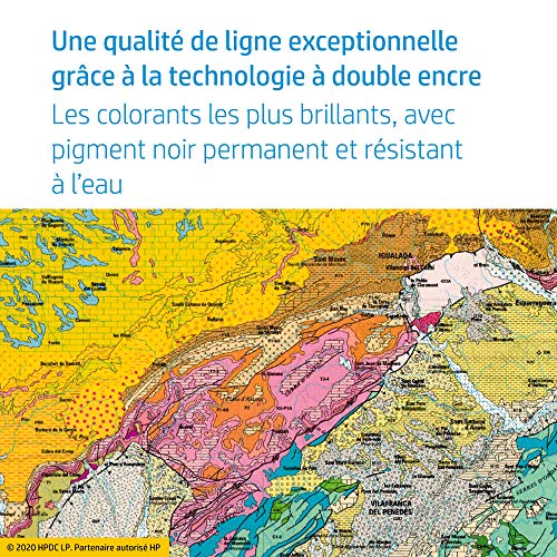 HP F9J65A - Cartouche d'encre Authentique 728 Jaune 130 ML avec Encre DesignJet d'origine, pour Traceurs Grand Format DesignJet T730 et T830 et tête d'impression 729 DesignJet